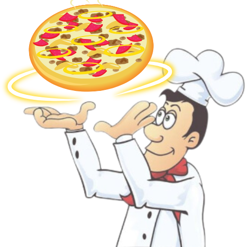 Rotating Spinners Pizza emblem